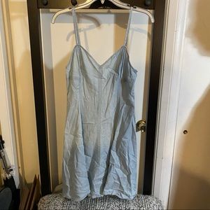 GUESS denim fit and flare dress